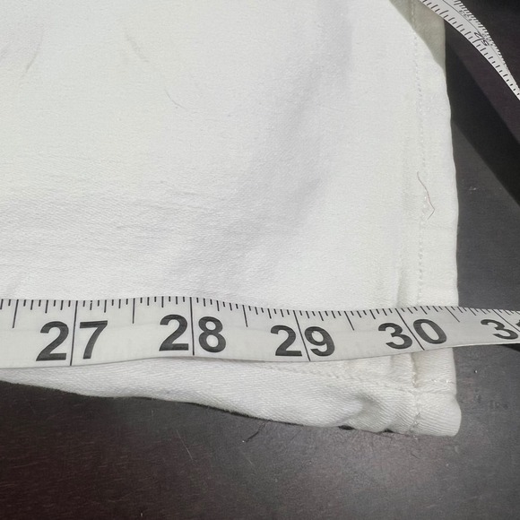 Madewell Mid Rise Kick Out Crop Jeans White Denim Size 29 Tall Classic - Picture 11 of 16